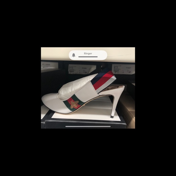 Gucci Leather Web Slingback - Picture 1 of 3